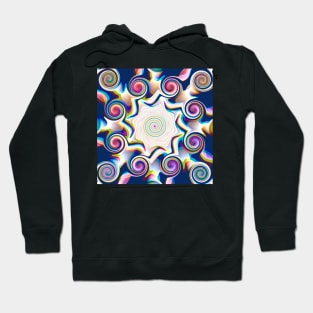 swirly trippy colprful design Hoodie